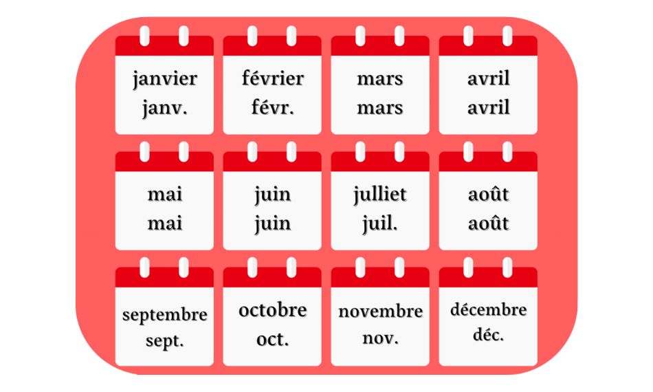 Just like days, months appear in emails, appointments, events, and even the weather forecast