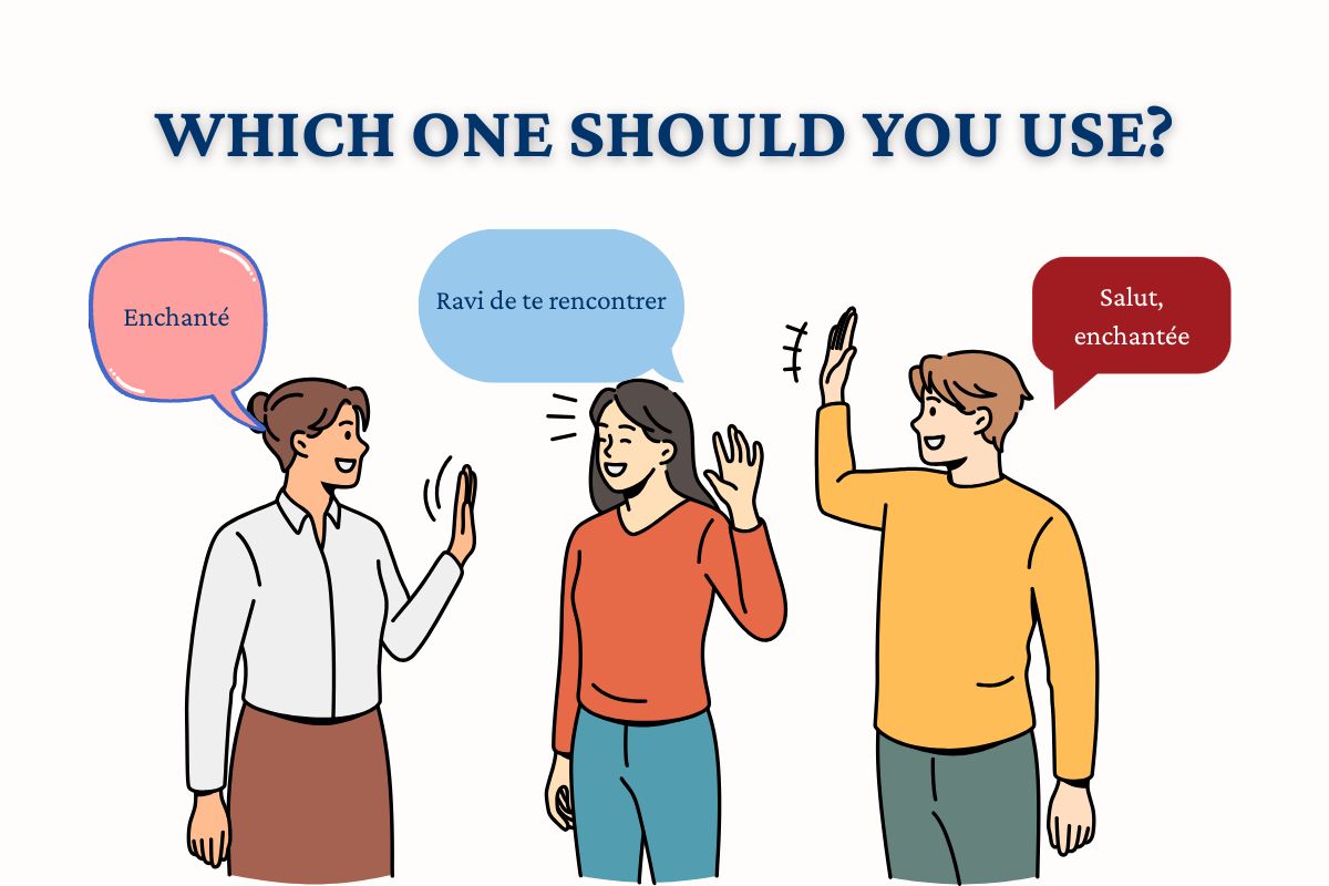 Quick guide to choosing the right nice to meet you in French.