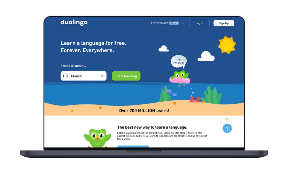 Apps like Duolingo can provide you with valuable knowledge to master any foreign languages.