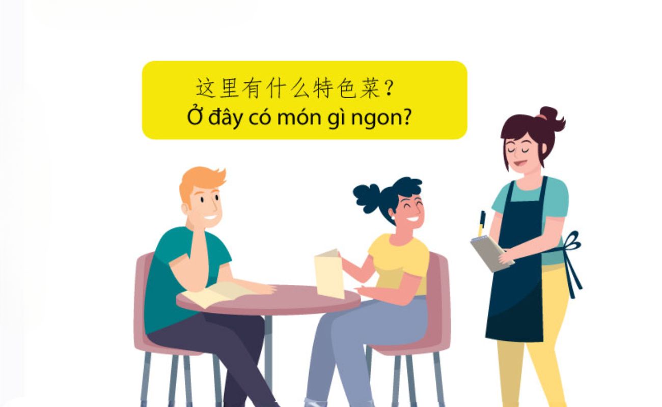 Mẫu câu giao tiếng tiếng Trung trong nhà hàng