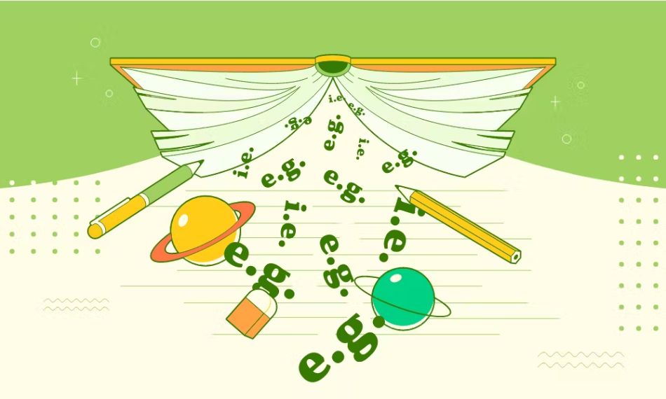 Các từ Latin như e.g., i.e. xuất hiện nhiều trong văn bản tiếng Anh.