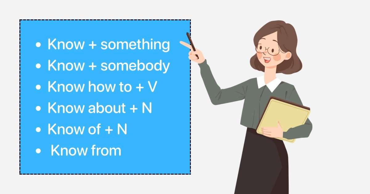Các cách dùng phổ biến của “know”