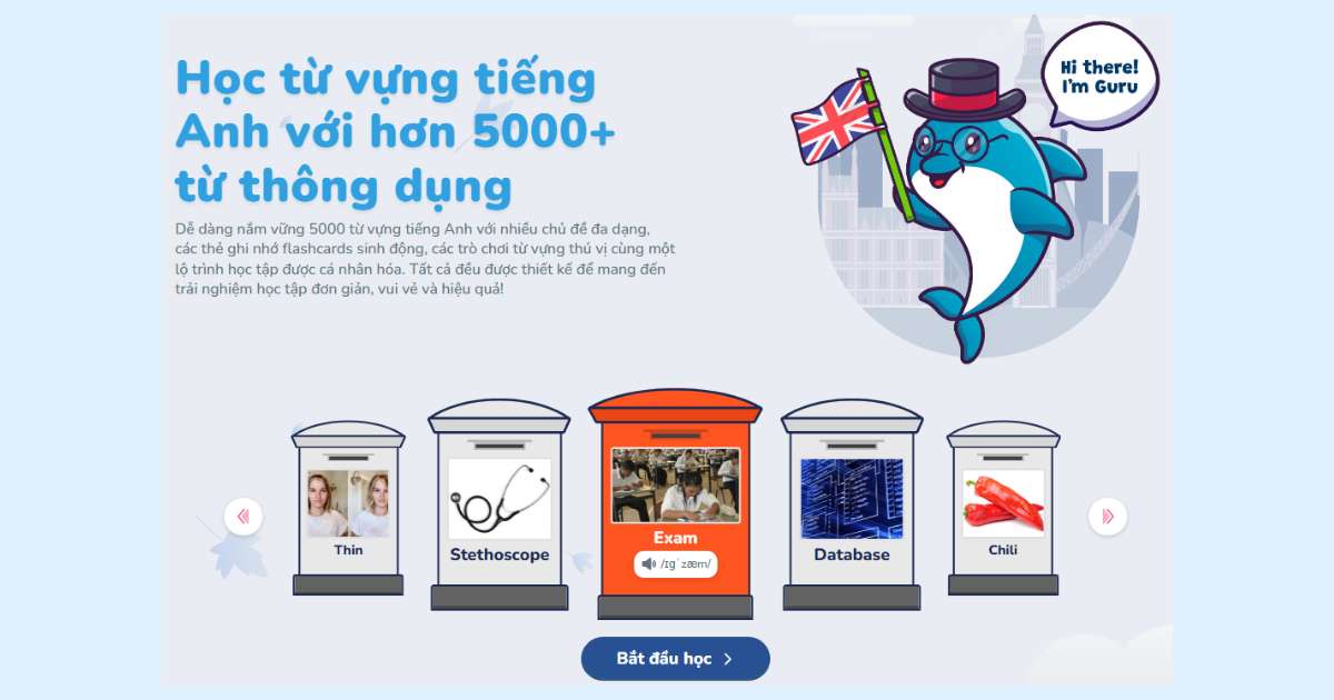 Các app flashcard tiếng Anh chất lượng