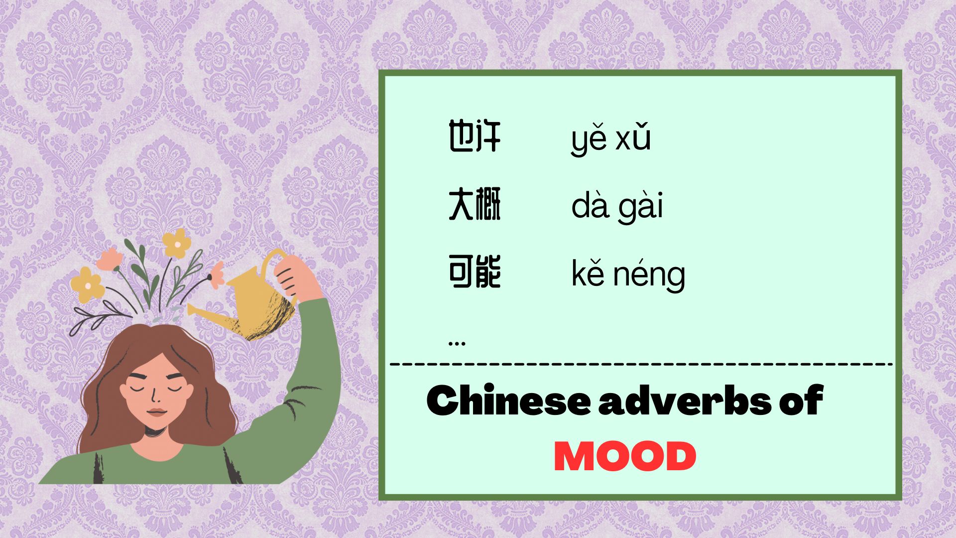 Chinese adverbs of mood