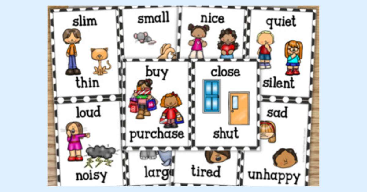Flashcard tiếng Anh từ đồng nghĩa