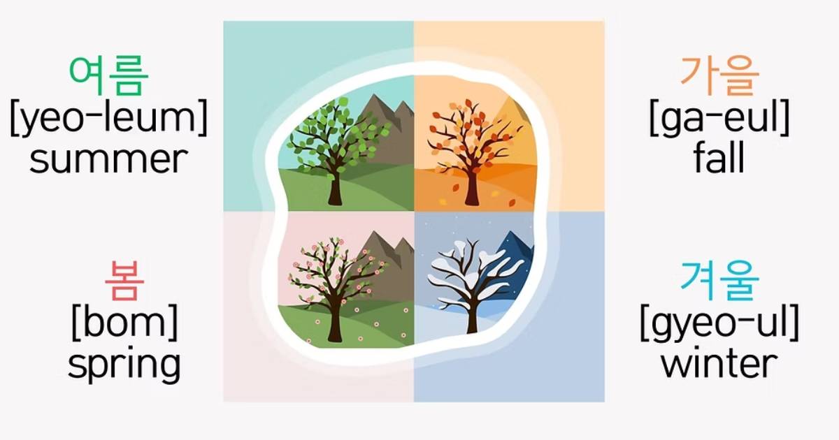 4 Seasons in Korean