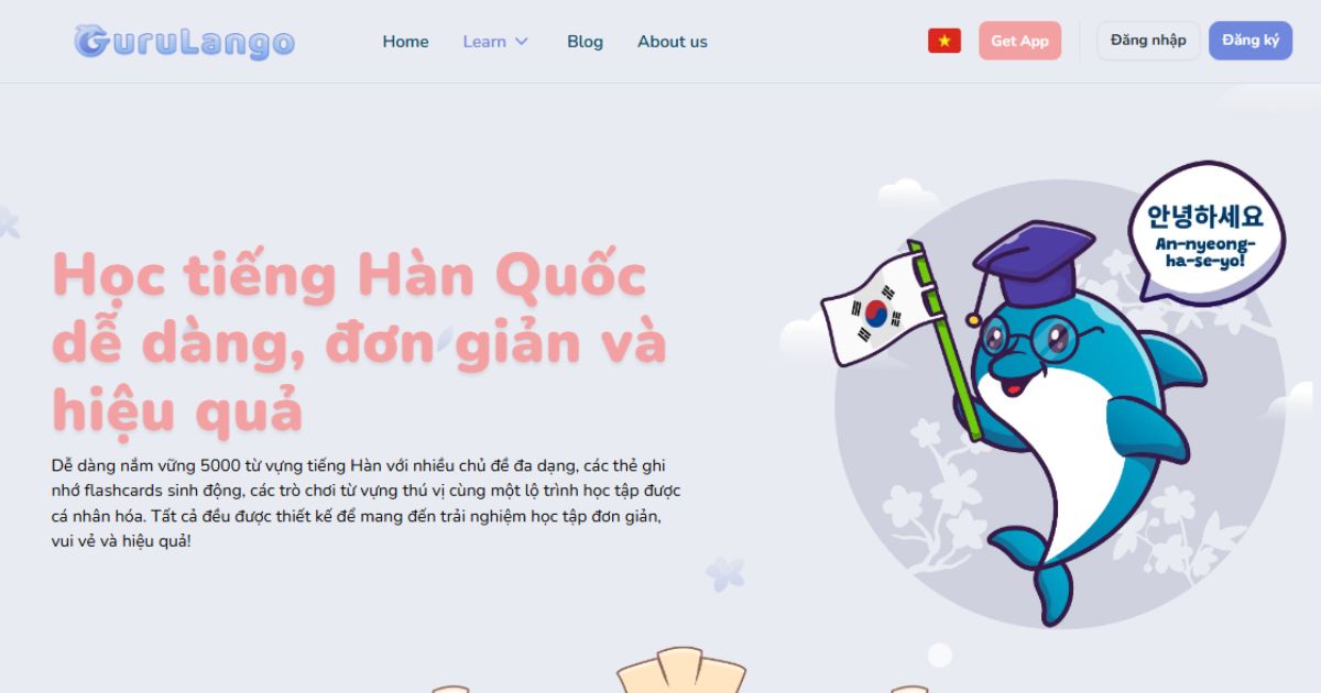 App Học Tiếng Hàn Gurulango