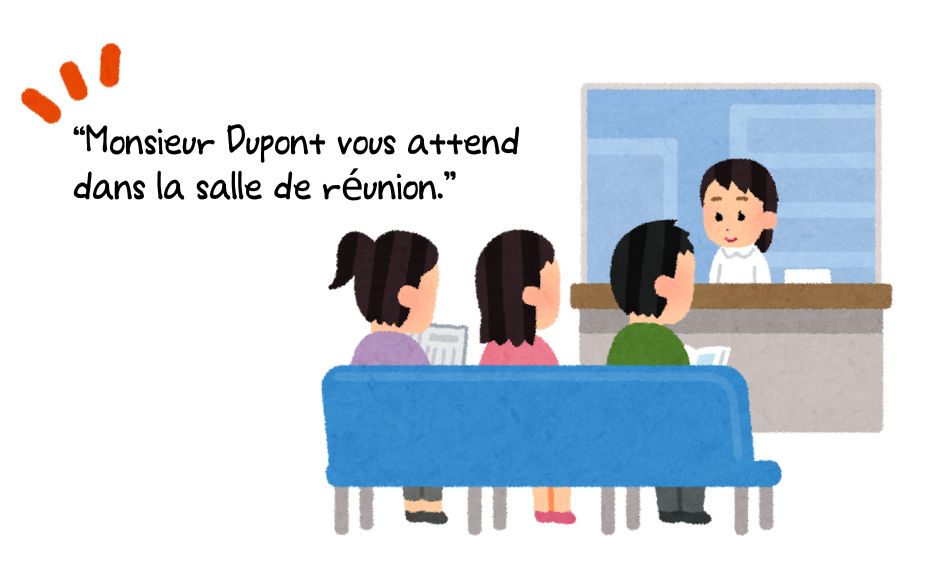 Using “monsieur” with a name adds clarity and respectful tone.