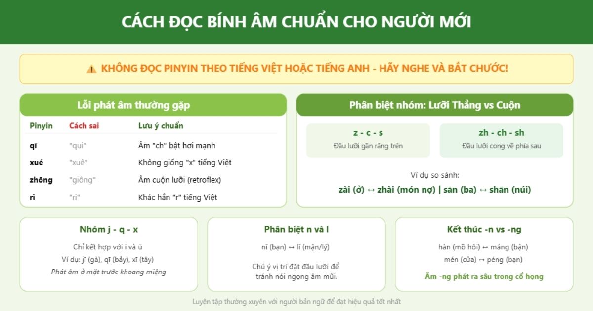 Cách đọc Bính âm chuẩn cho người mới bắt đầu