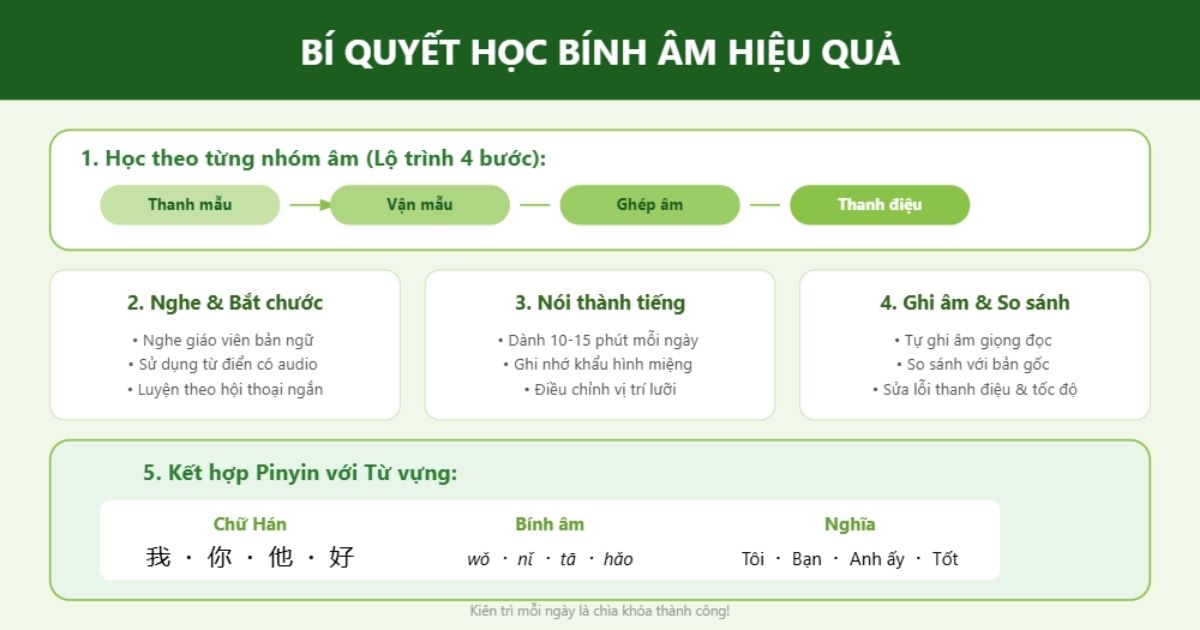 Cách học Bính âm hiệu quả