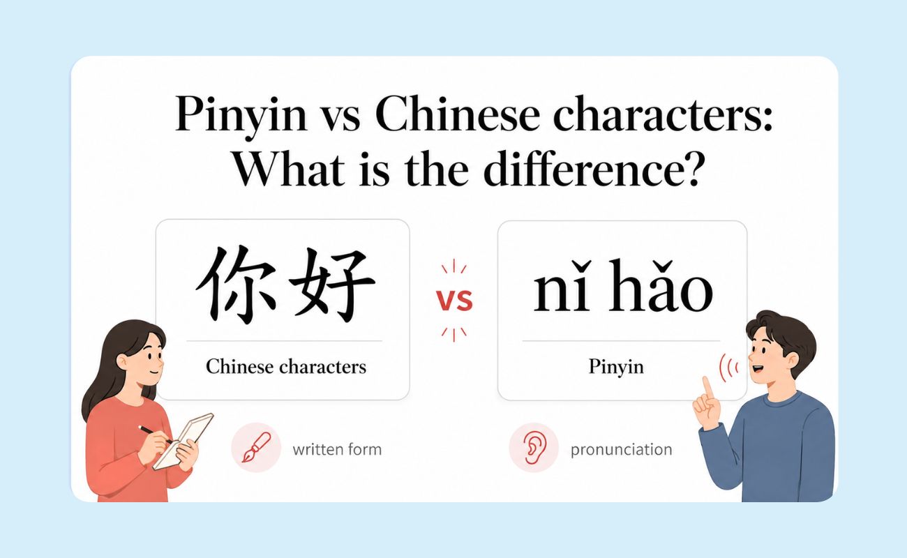 Pinyin vs Chinese characters